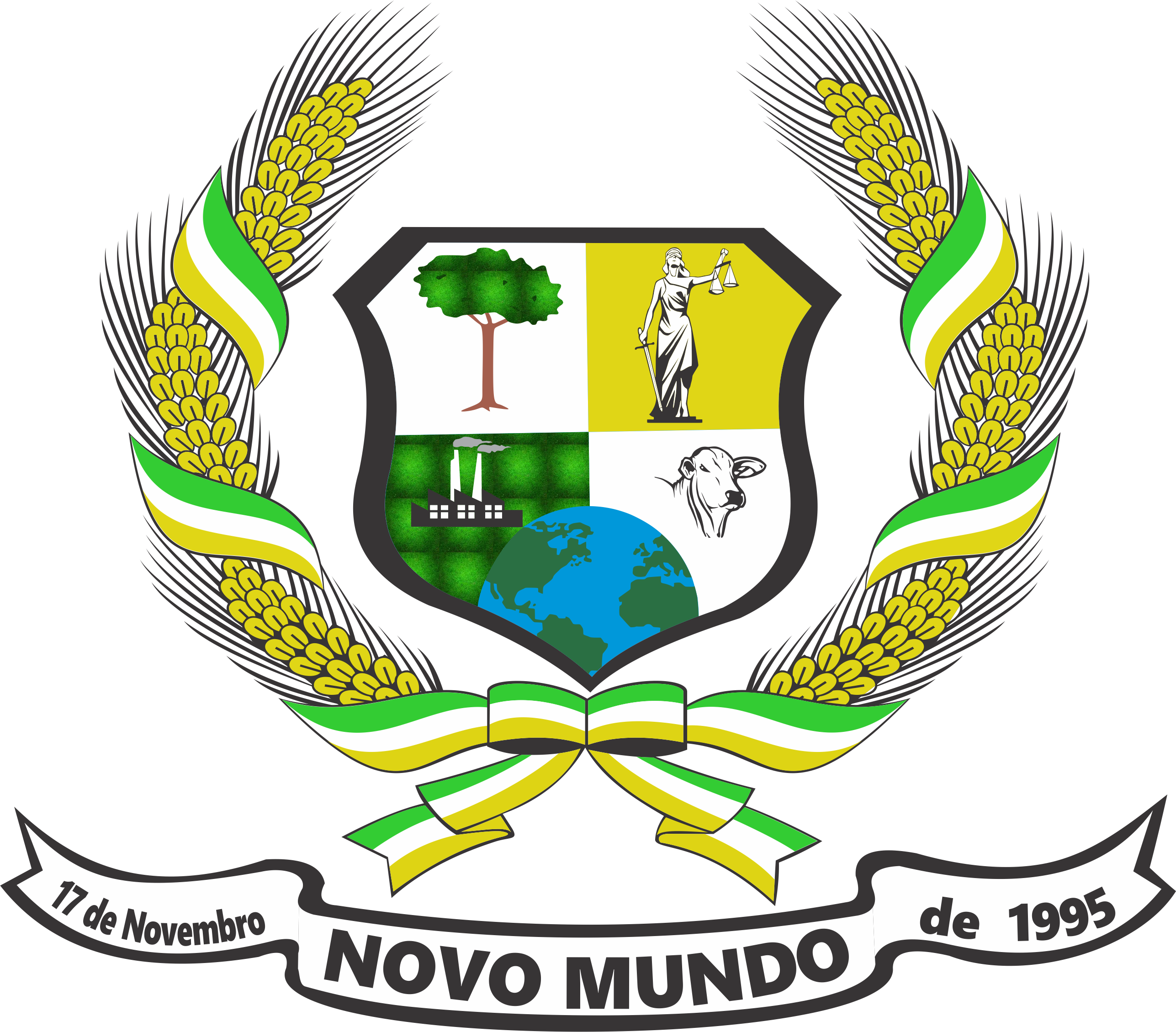 Brasão De Novo Mundo - Emblem Clipart (2574x2259), Png Download