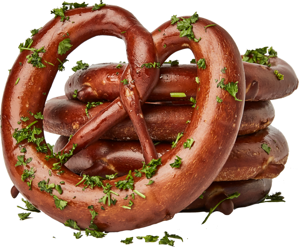 5 X Small Garlic Parsley Pretzels - Fast Food Clipart (1000x827), Png Download