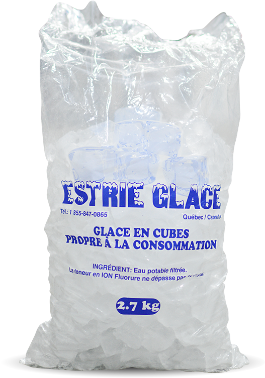 7 Kilogram Bag Of Ice Cubes - Bag Clipart (537x758), Png Download