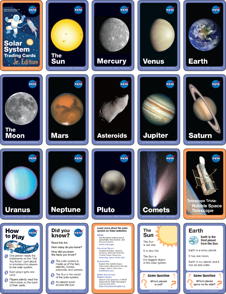 Planets Flashcards Printable Free