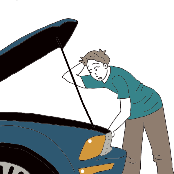 Broken Car Png Cartoon Clipart Car - Broken Car Png Cartoon Transparent Png (600x600), Png Download