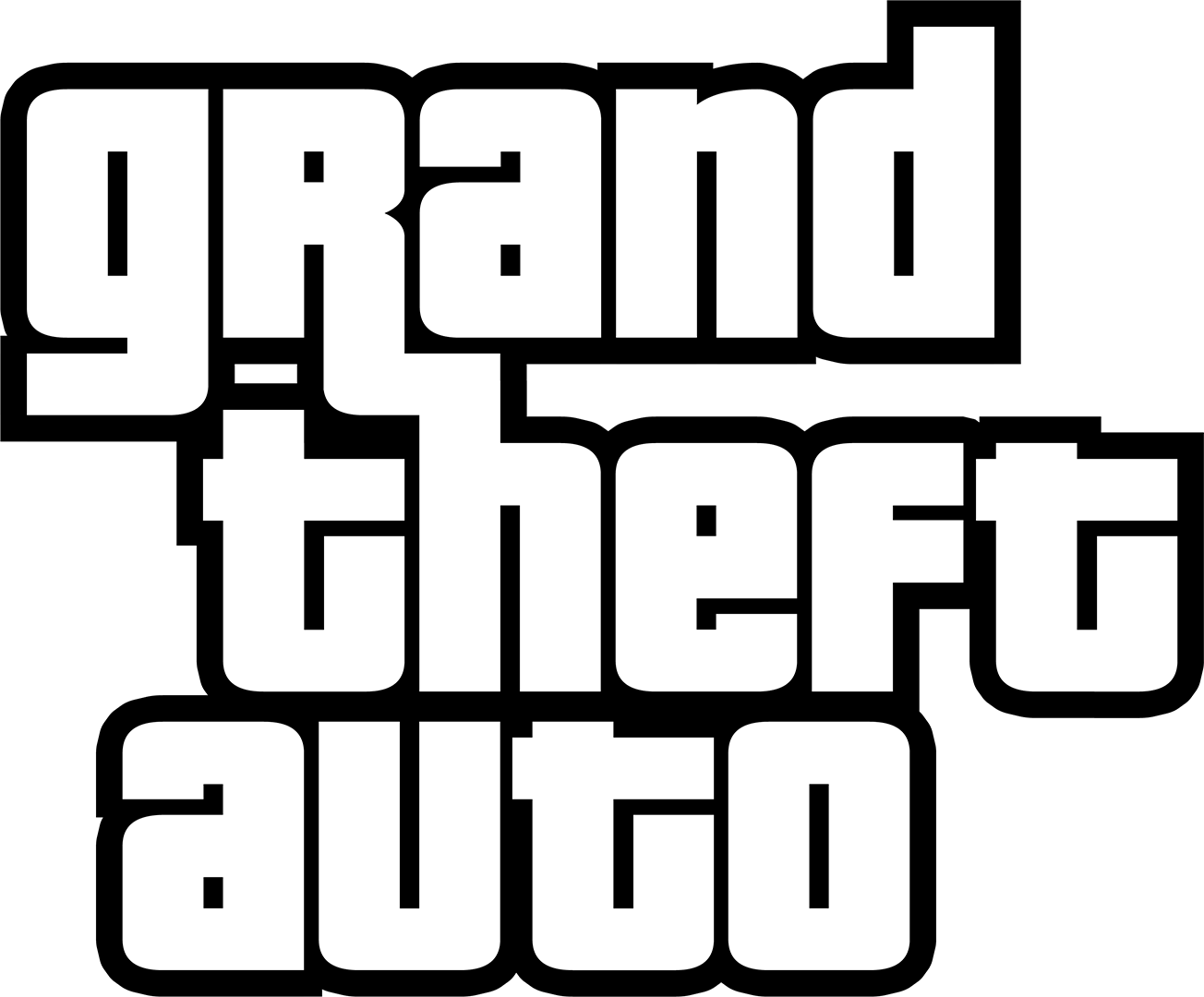 Grand Theft Auto Logo Png Clipart (1304x1080), Png Download