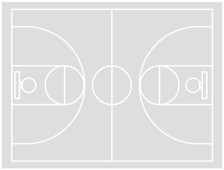 Basketball Court - Circle Clipart (749x570), Png Download