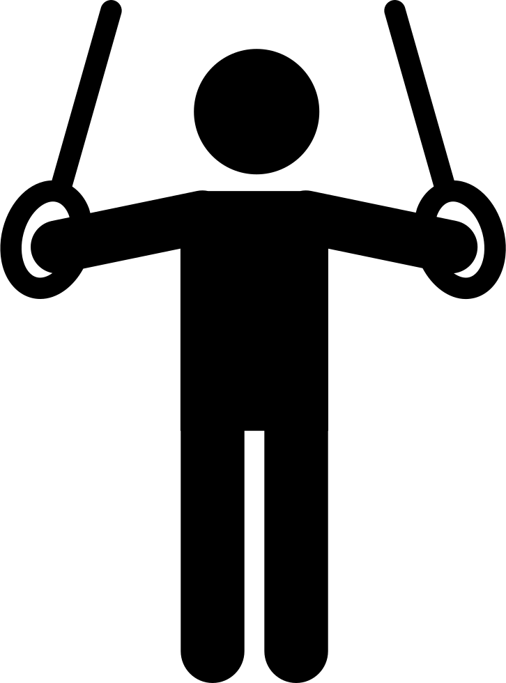 Individual Gymnast On Rings Comments - Gymnastic Rings Icon Clipart (726x980), Png Download