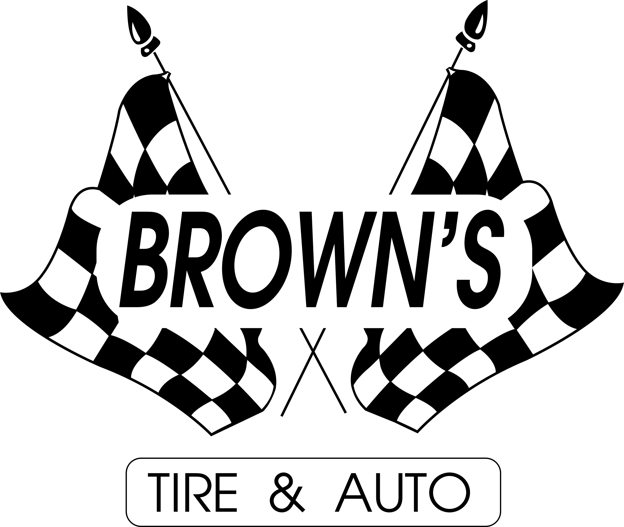 Browns Tire & Auto Logo Png Transparent - And Clipart (2400x2028), Png Download