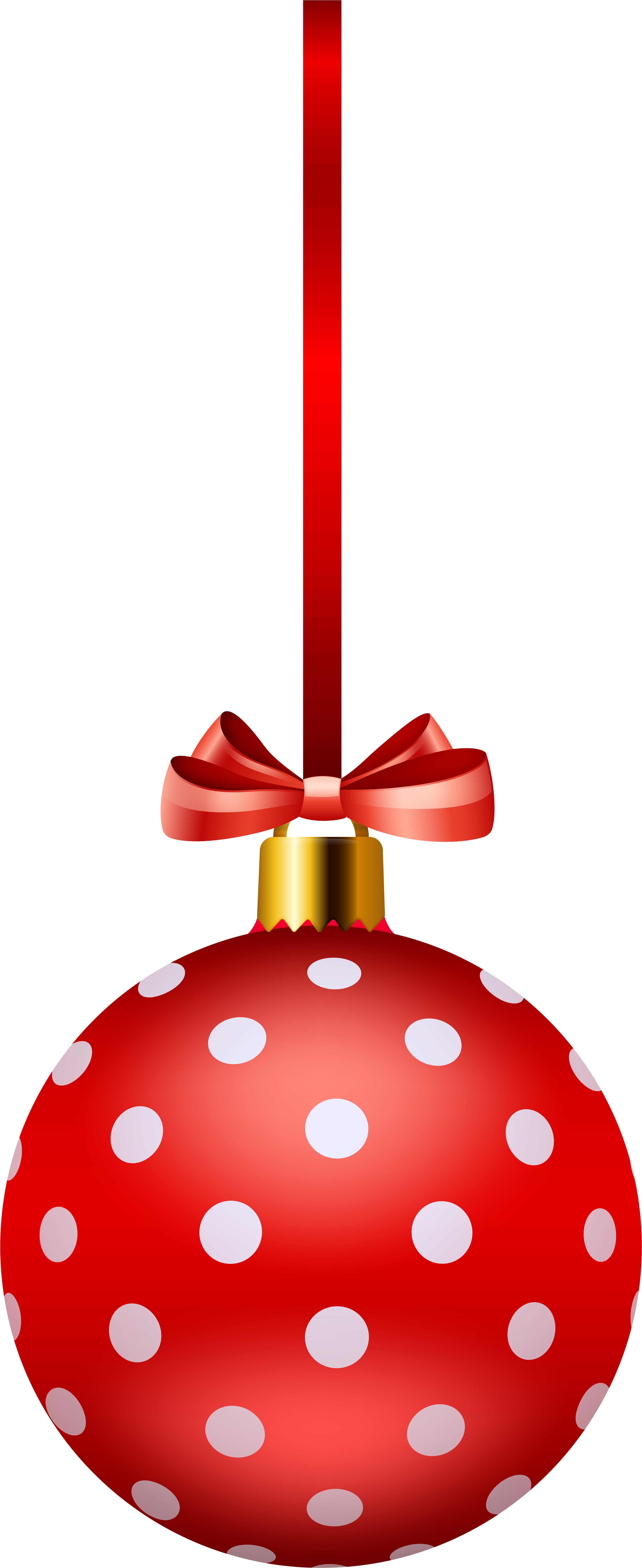 Christmas Ornaments Clipart Polka Dot - Polka Dot Christmas Free Clipart - Png Download (3393x8000), Png Download