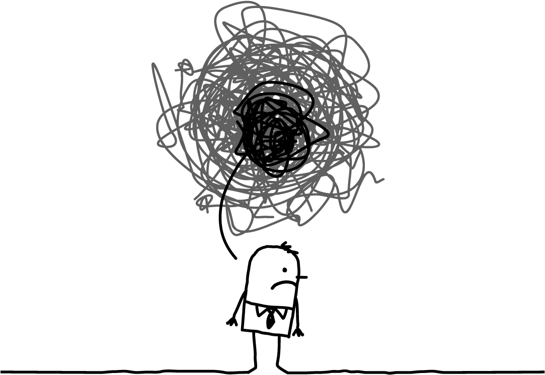 Wallpaper Drawing Depression - Depression And Anxiety Png Clipart (1083x746), Png Download