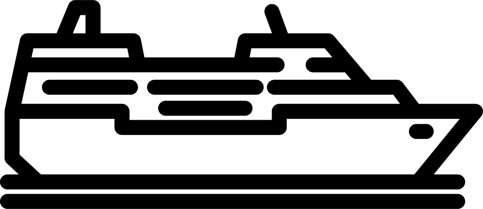 Cruise Ship Comments - Icon Ship White Transparent Clipart (980x424), Png Download