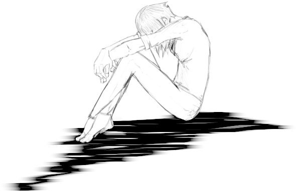 589 X 633 3 - Depression Sketch Png Clipart (589x633), Png Download