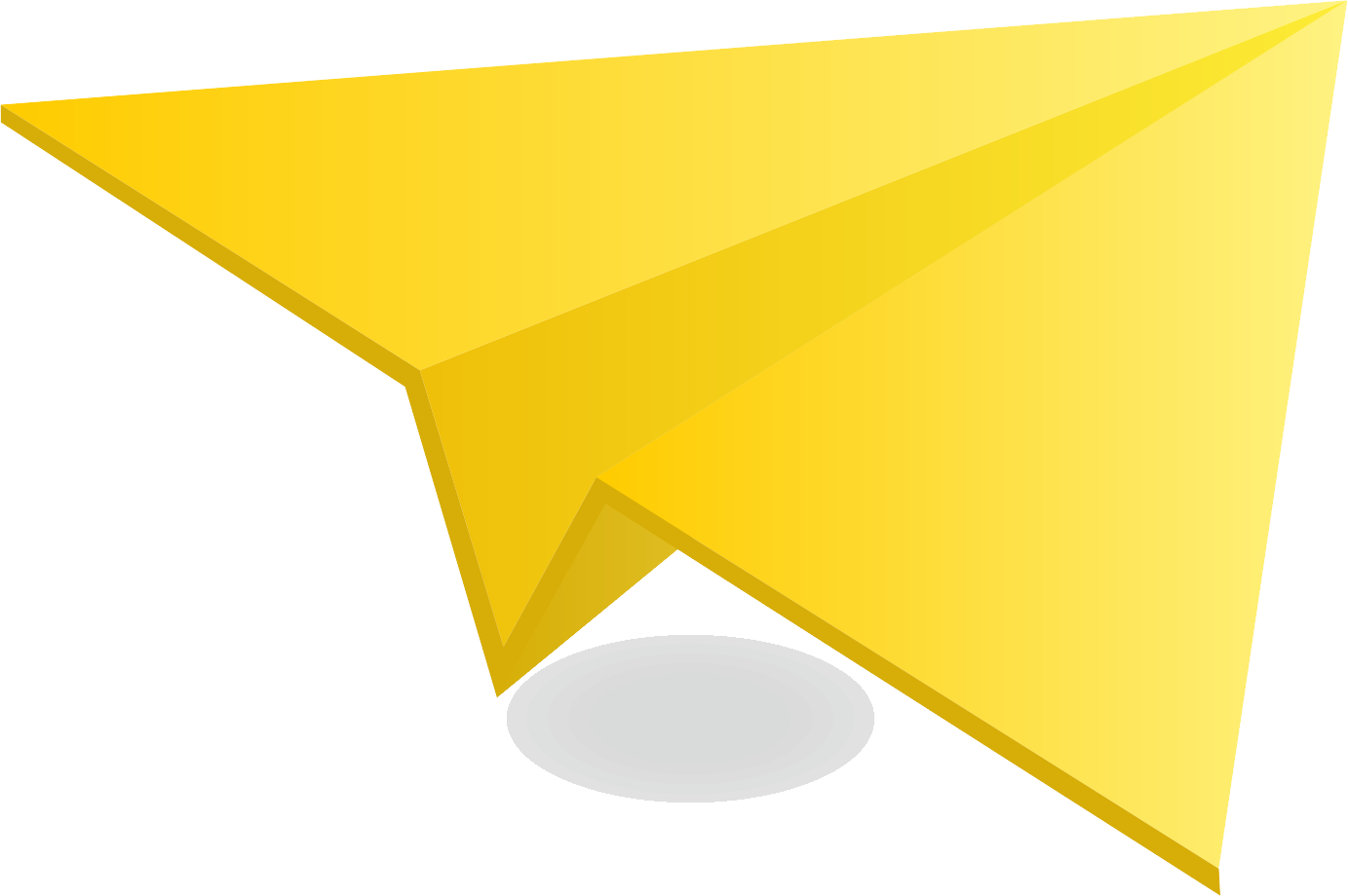 Diy Papier, Yellow Paper, Paper Plane, Clip Art, Paper - Triangle - Png Download (1383x920), Png Download