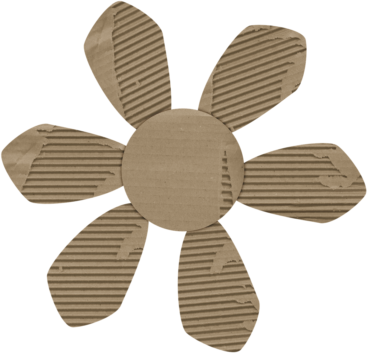 Corrugated Cardboard Paper - ดอกไม้ จาก กระดาษ ลัง Clipart (1280x1280), Png Download