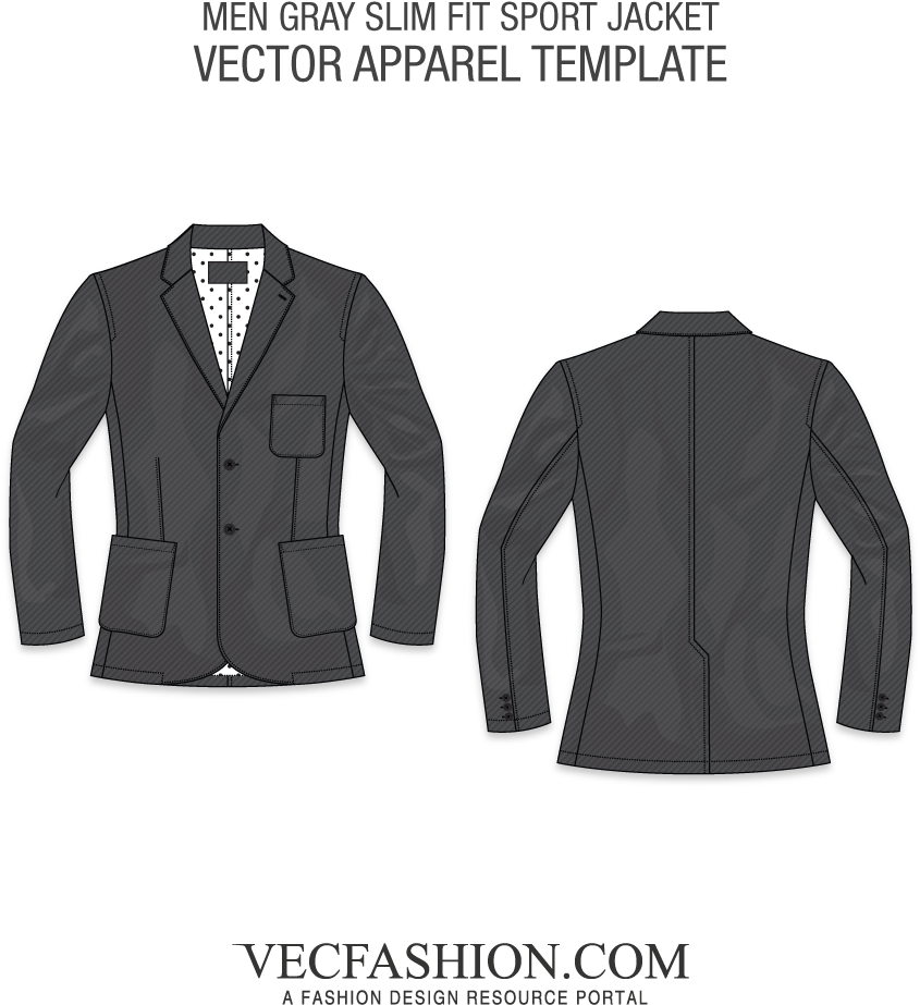 Suit Template Png - Jacket Clipart (845x923), Png Download