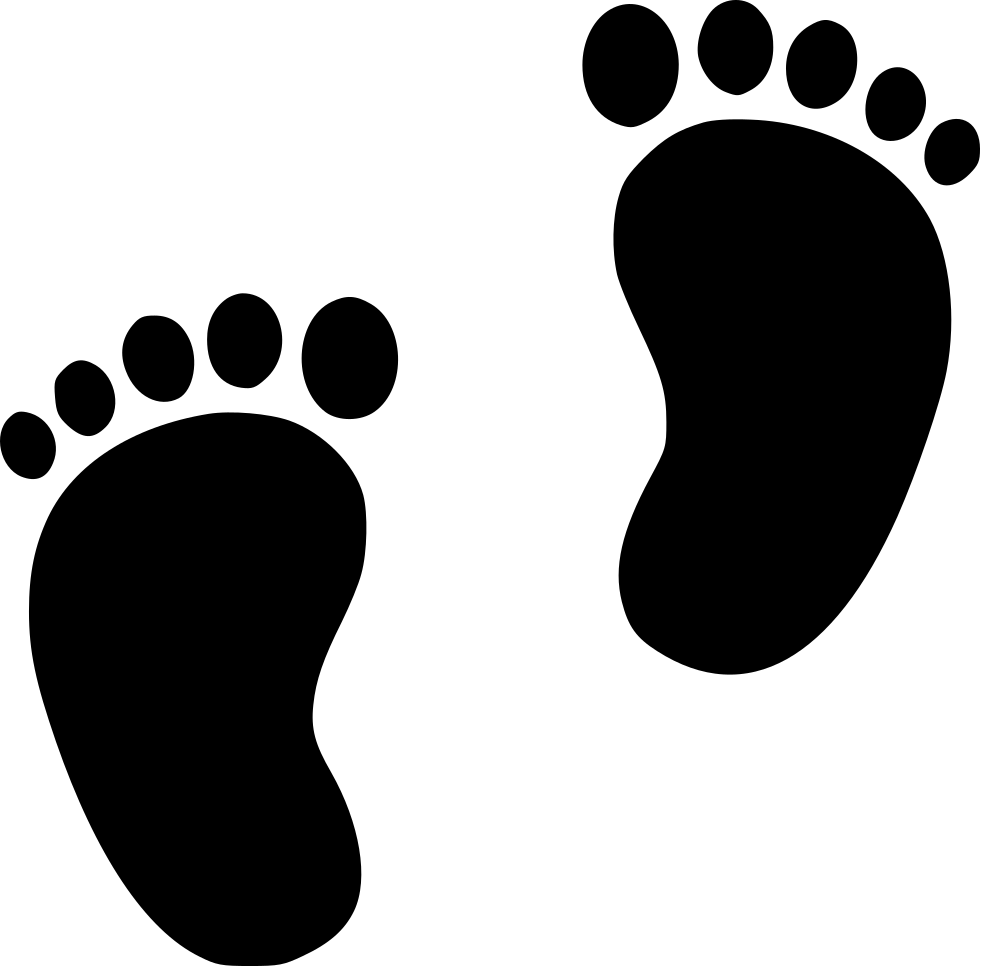 Foot Prints Svg Png - Pie De Bebe Dibujo Clipart (981x966), Png Download