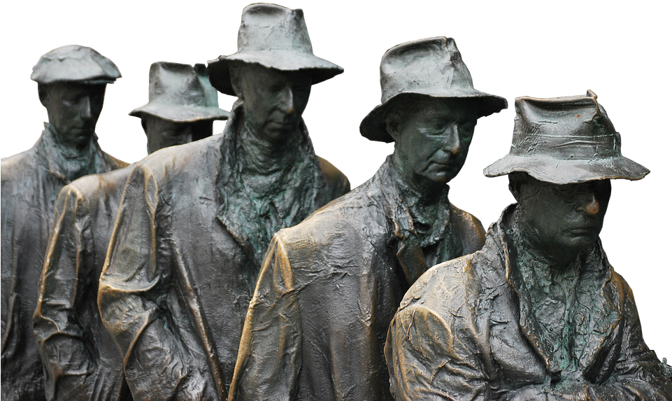 Sculpture, Art, Artwork, Breadline, Depression, - Franklin Delano Roosevelt Memorial Clipart (960x642), Png Download