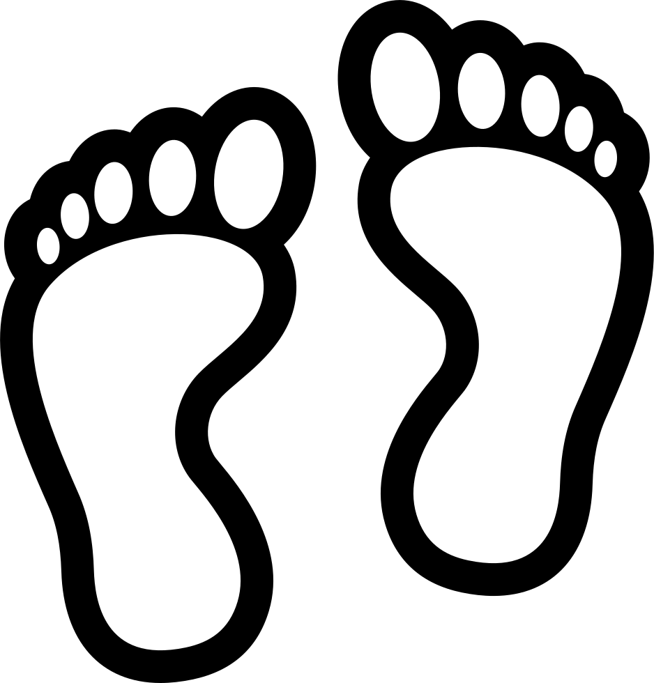 Png File Svg - Foot Print Coloring Pages Clipart (938x980), Png Download
