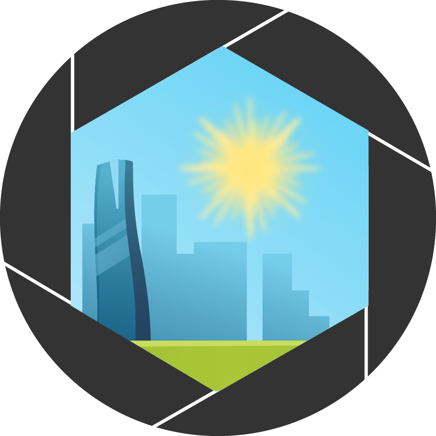 Controlling Sun Flare With Aperture - Logo Clipart (900x900), Png Download
