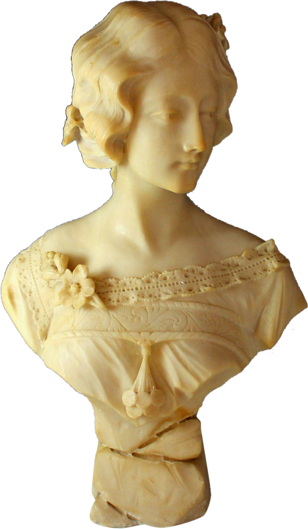 Marble Sculpture Of A Young Lady By A - Bust Clipart (1049x1799), Png Download