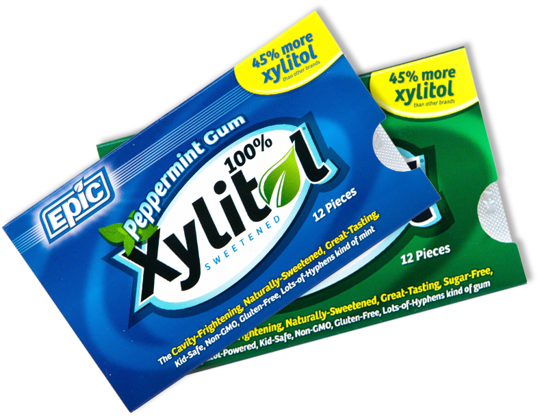 Spearmint And Peppermint Flavors - Xylitol Gum Png Clipart (789x607), Png Download