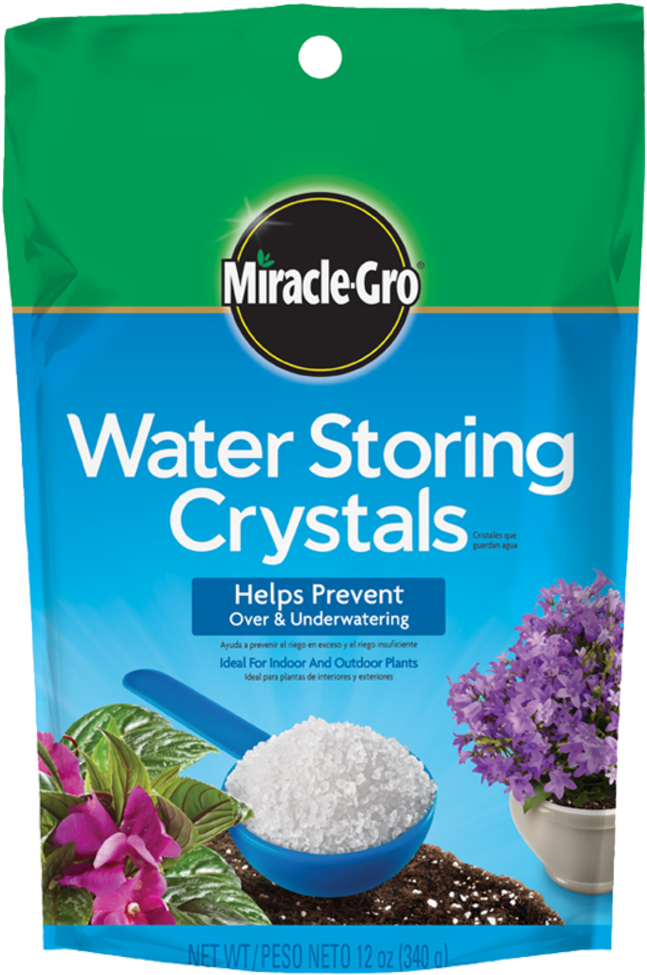 Miracle Gro Water Storing Crystals Clipart (673x1000), Png Download