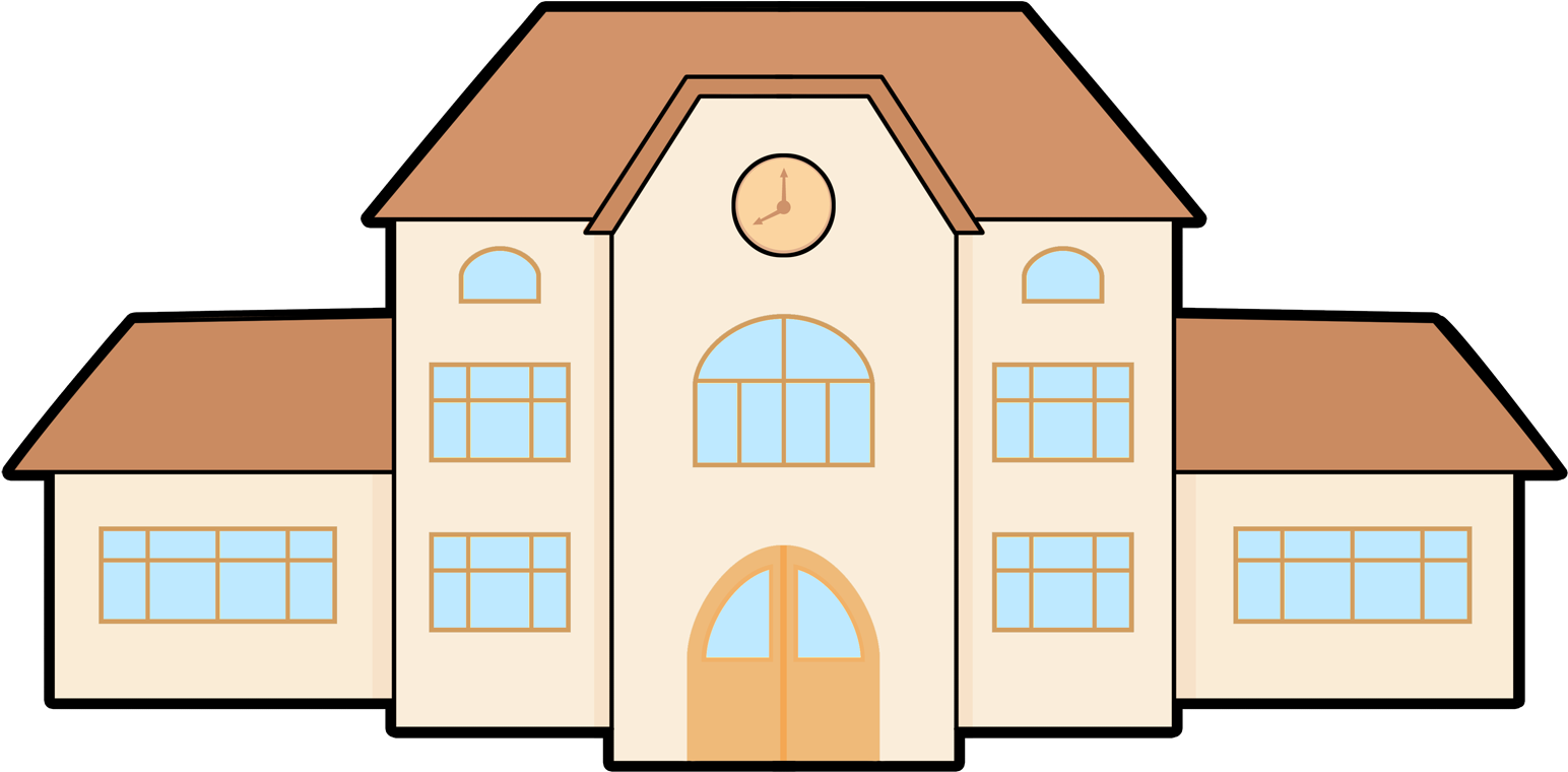 Free Clipart Of Buildings - School Building Clipart Png Transparent Png (1600x980), Png Download