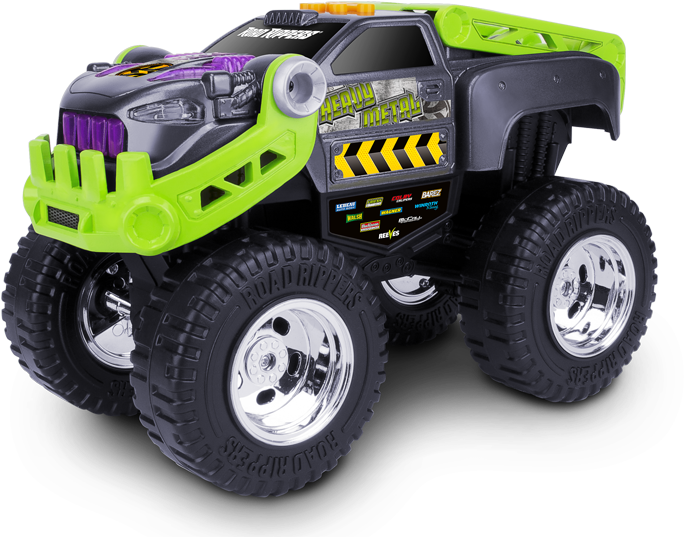 10″ Monster Truck - Road Rippers Monster Truck Clipart (1002x672), Png Download