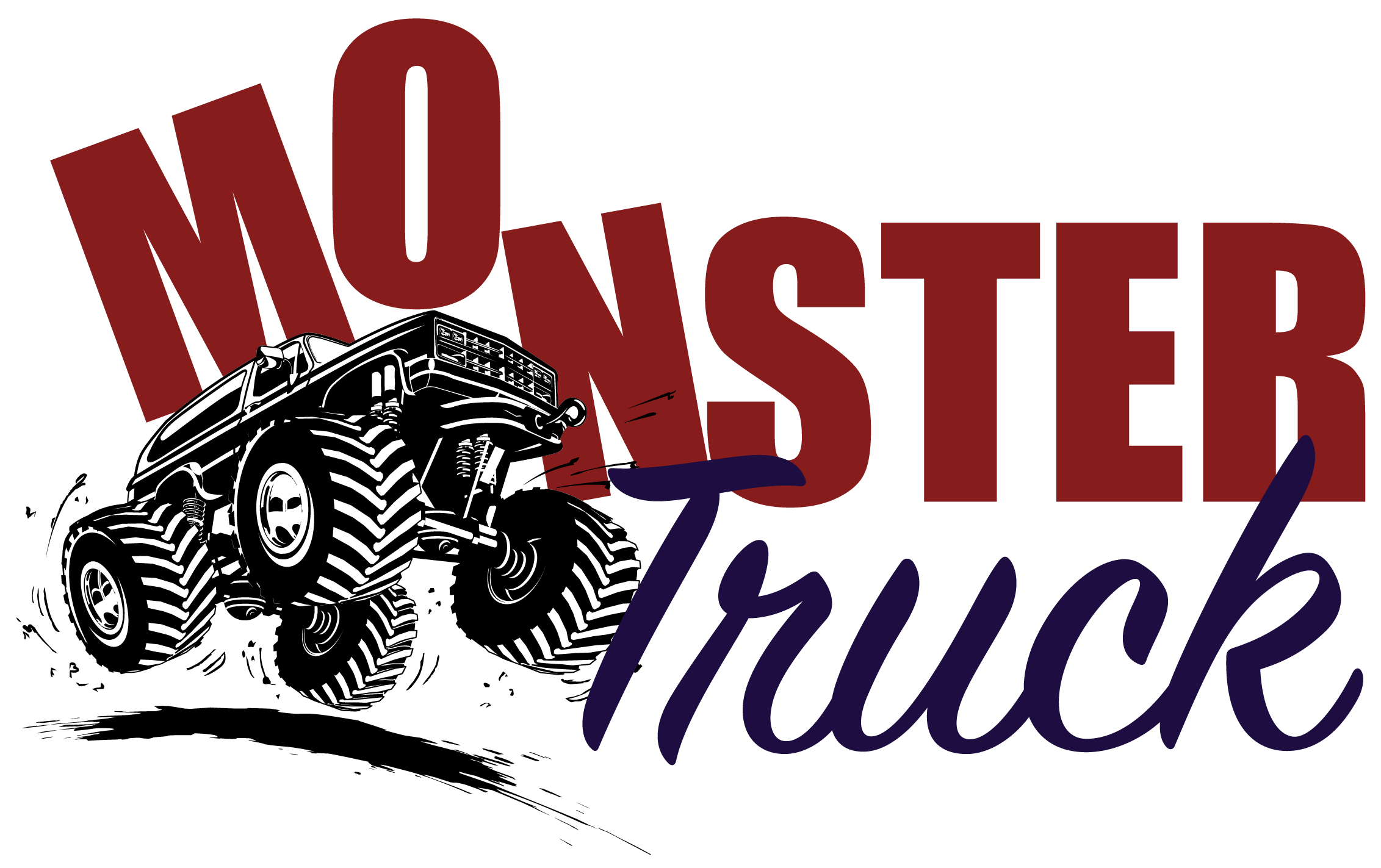Com-monster Truck Logo - Illustration Clipart (2263x1423), Png Download