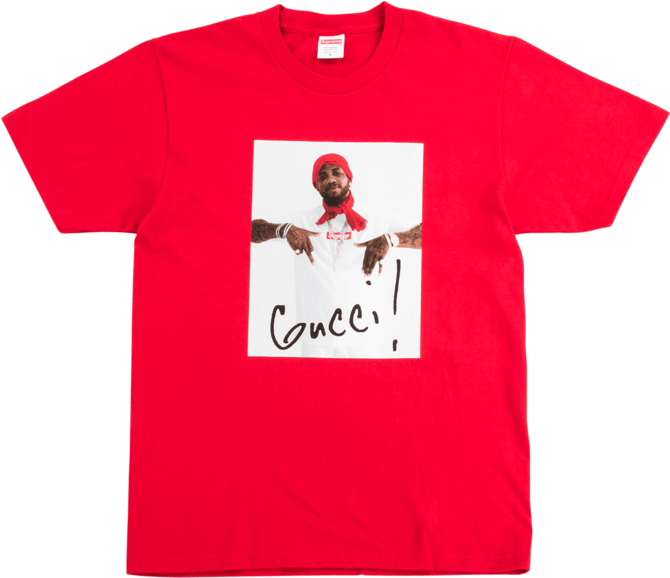 Supreme Gucci Mane Tee - Supreme Gucci Mane Tee Black Clipart (2000x1200), Png Download