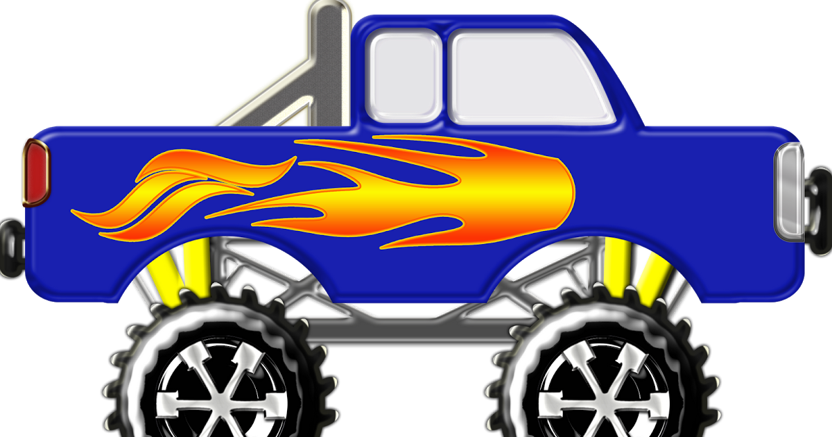 Monster Truck Svg Clipart (1200x630), Png Download