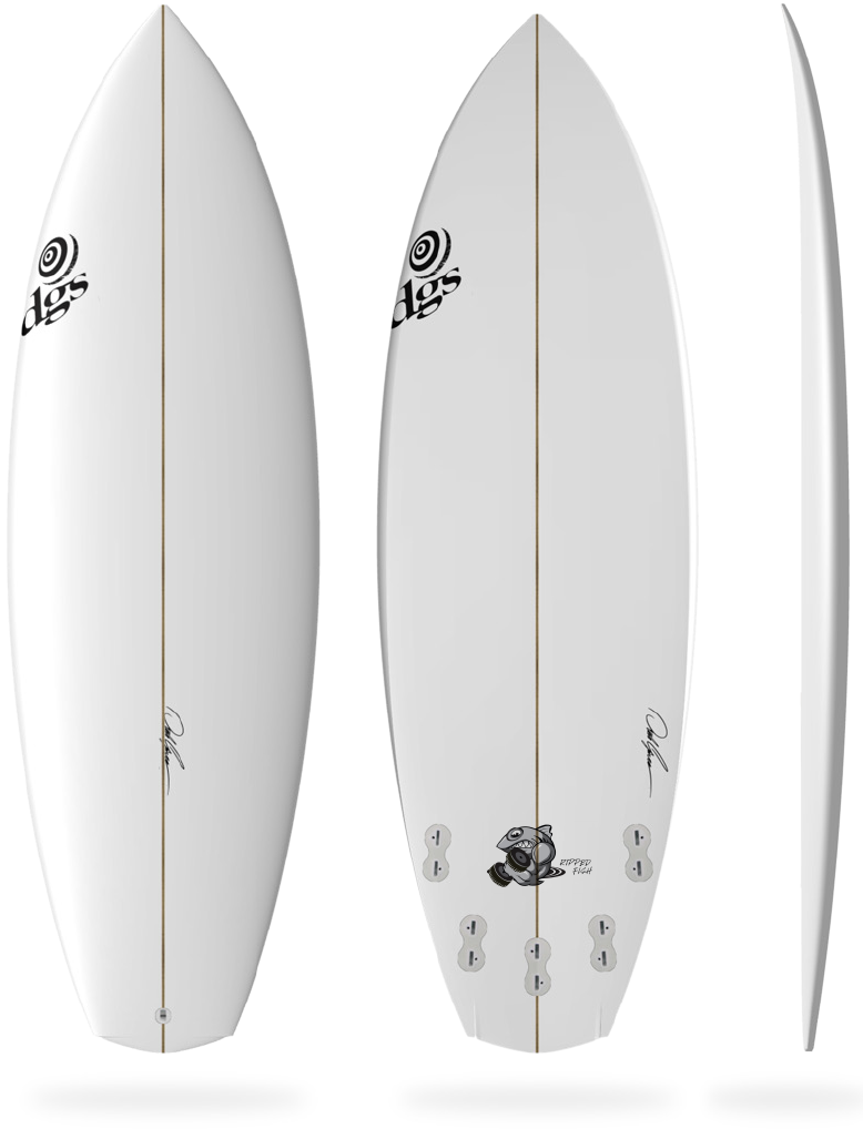 The Ripped Fish Dgs Surfboards - Surfboard Clipart (980x1057), Png Download