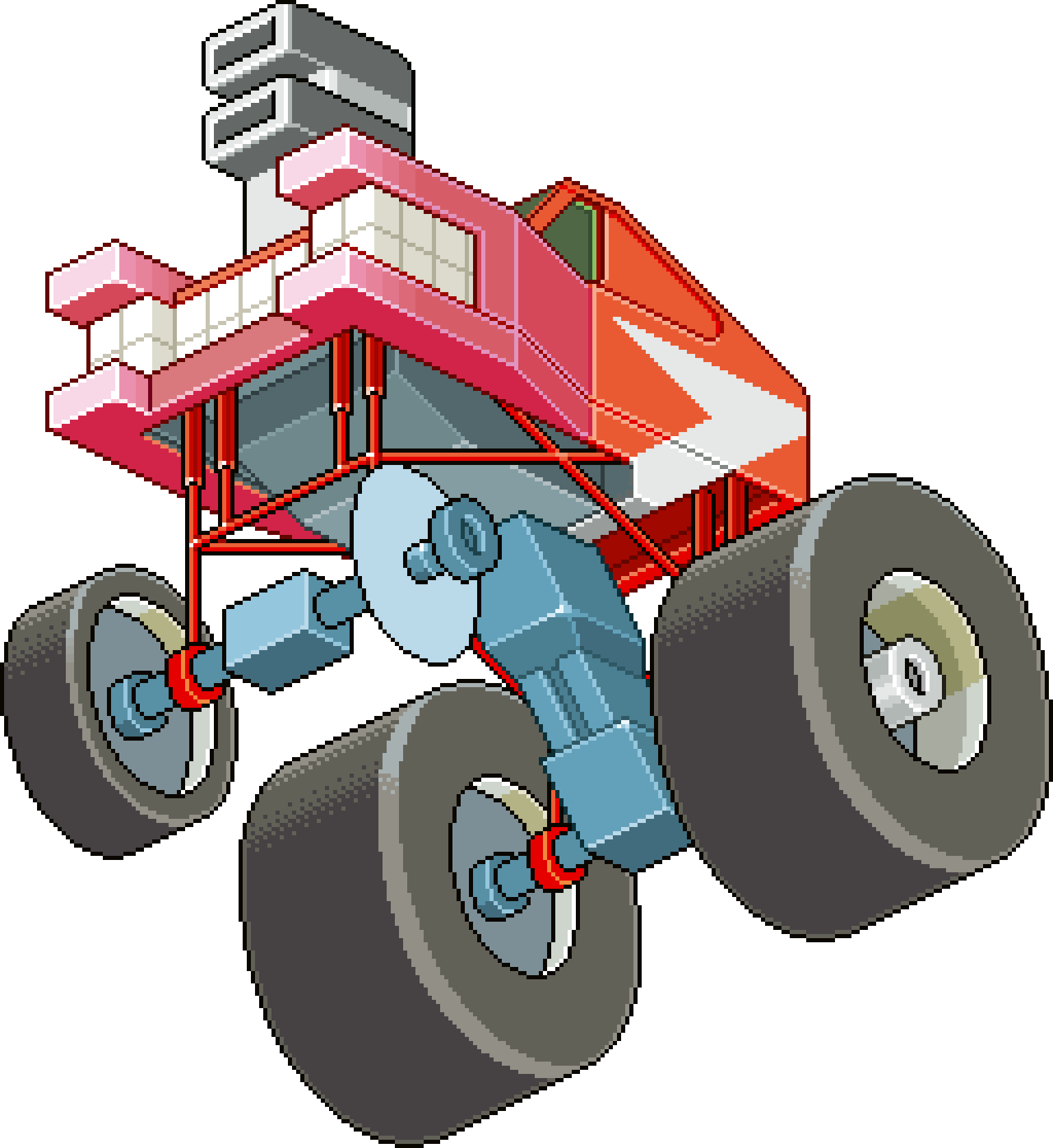 Praxxiz Monster Truck - Car Clipart (1536x1674), Png Download
