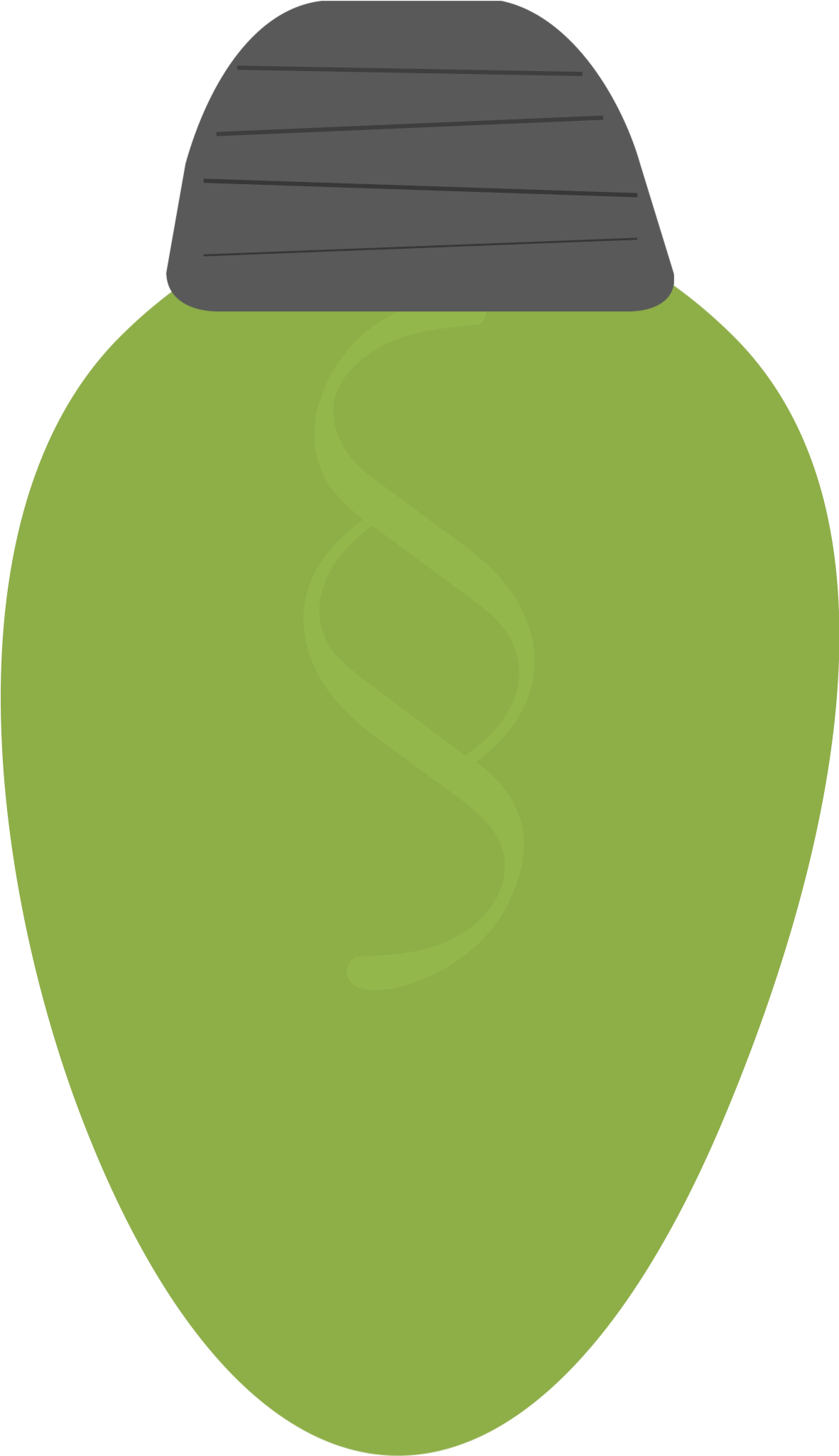 Christmas Light Printable Light Green - Individual Christmas Lights Clipart (1250x2125), Png Download