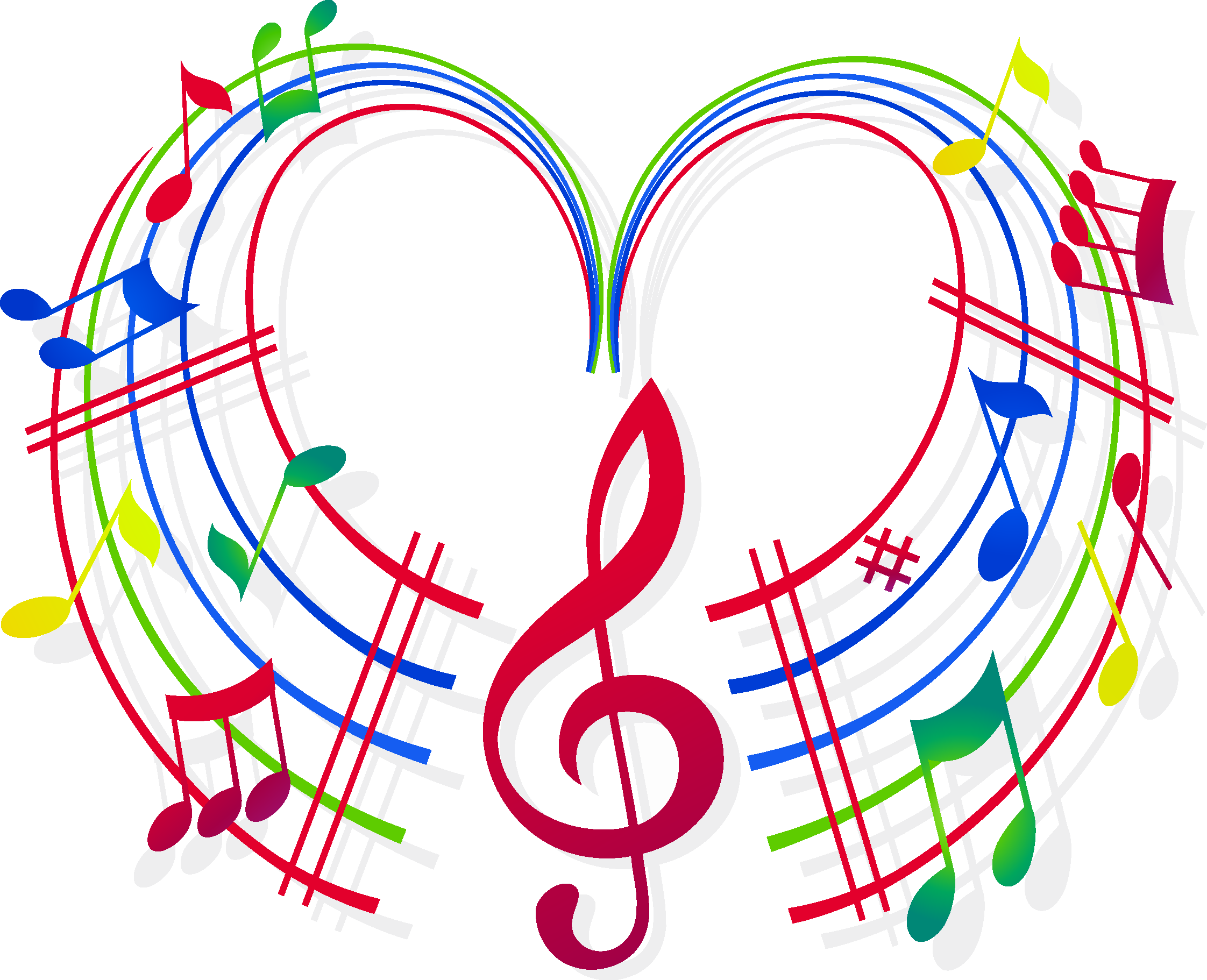 Musical Notes Clipart Choir - Love Music Note Png Transparent Png (2244x1822), Png Download