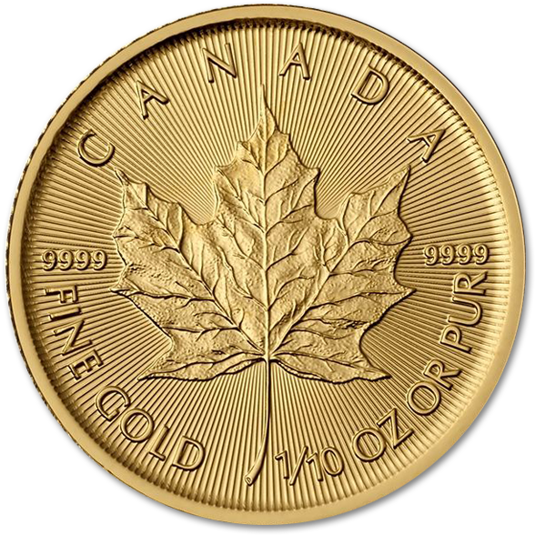 Sell 1 Oz Gold Canadian Maple Leaf Clipart (588x588), Png Download