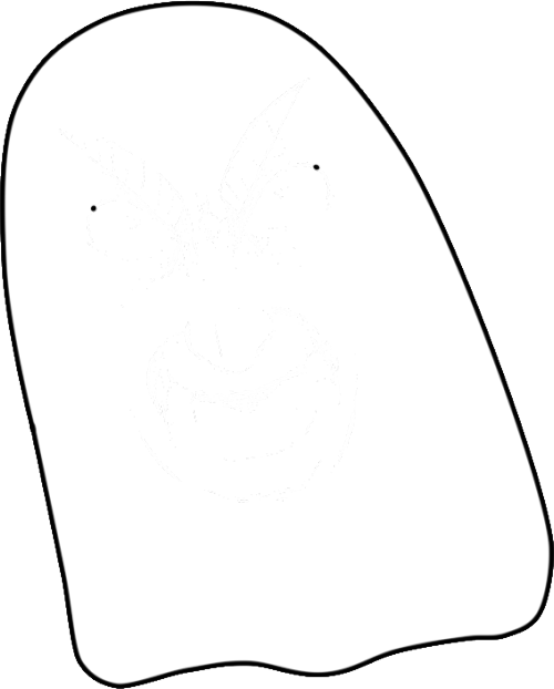 Cute Ghost - Cute Ghost Transparent Clipart (500x622), Png Download