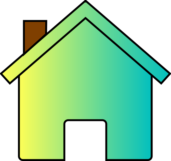 Original Png Clip Art File Yellow/blue Fade House Svg Transparent Png (600x565), Png Download