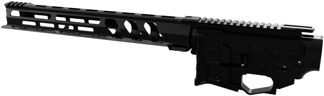 Skeletonized Ar 15 Receiver Set Clipart (1280x929), Png Download