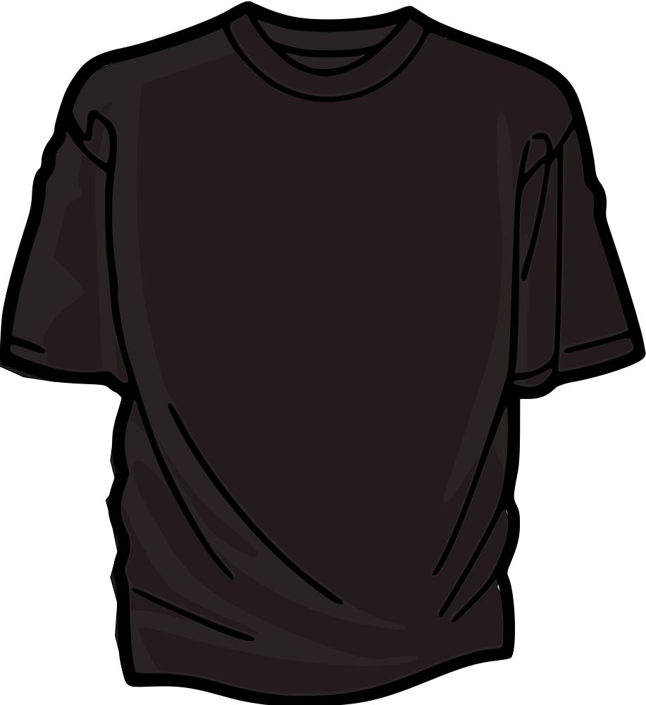 White Fade Png , Png Download - Sketch Of A Black T Shirt Clipart (917x1000), Png Download
