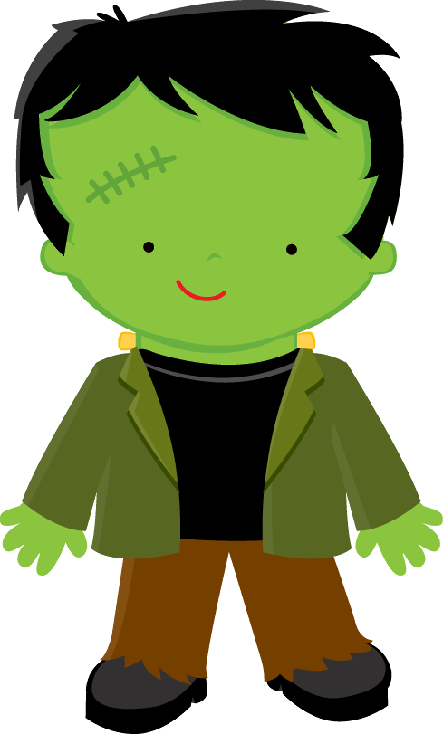 Halloween Frankenstein Clip Art - Cute Frankenstein Clipart - Png Download (489x811), Png Download