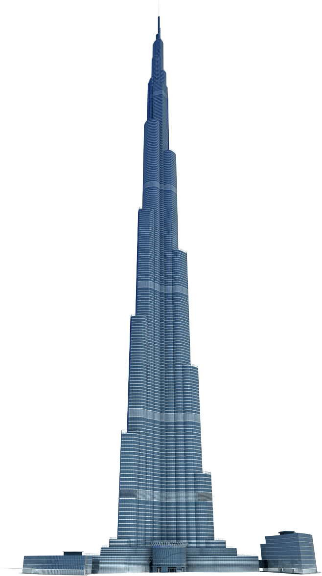Burj Khalifa Tower - Burj Khalifa Vector Png Clipart (1200x1200), Png Download