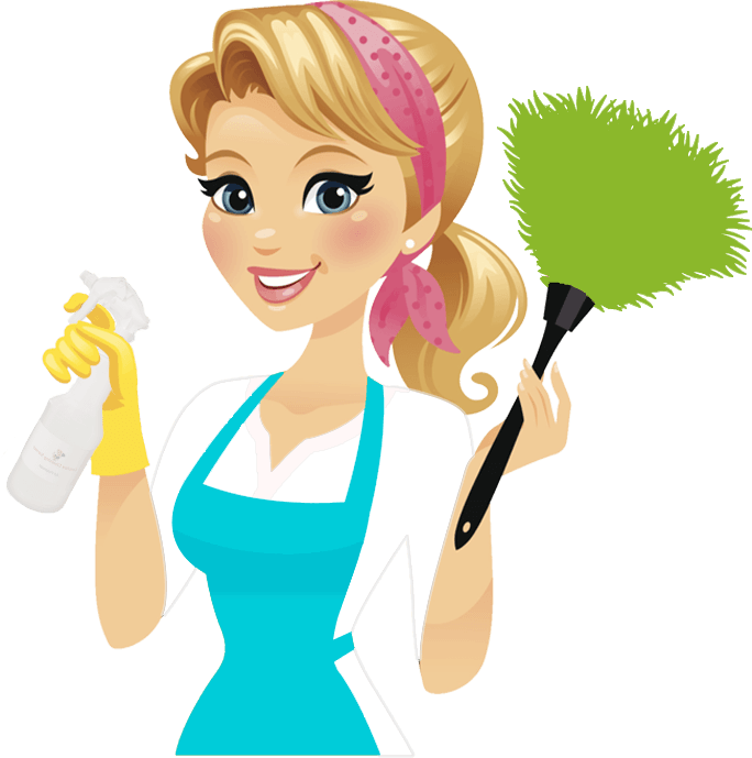People Clipart Cleaning - Cleaning Lady Png Transparent Png (684x689), Png Download