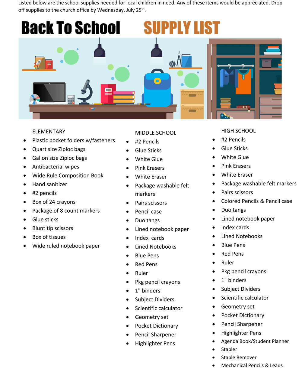 Back To School Supply List - Kromrey Middle School Clipart (1000x1261), Png Download