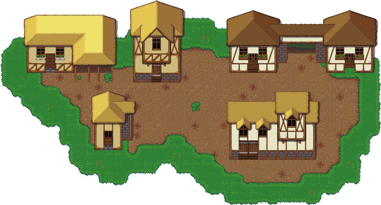 Preview - Straw House Pixel Art Clipart (1540x895), Png Download