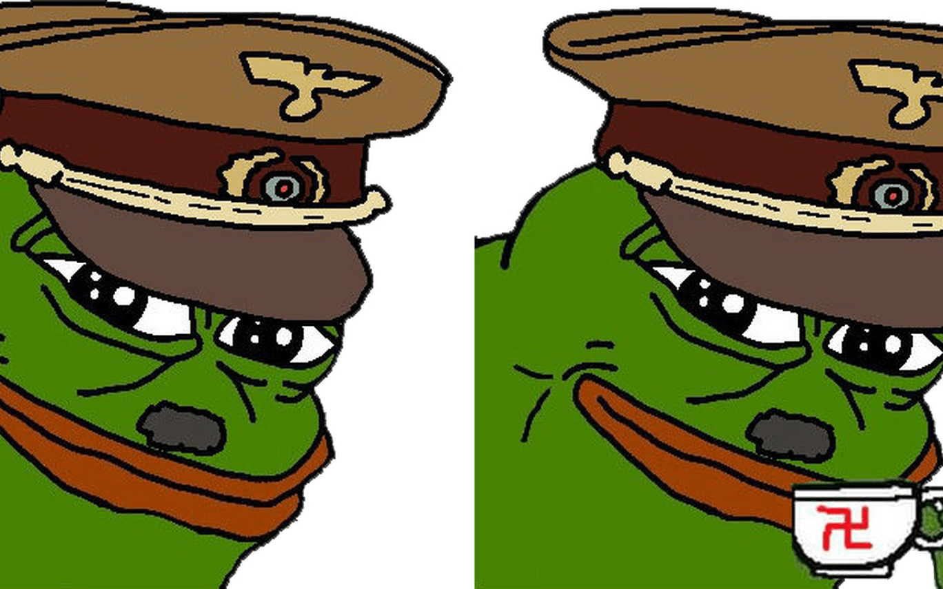 Pol/ Pepe The Frog Neo Nazi Symbol Politically Incorrect - Nazi Pepe Clipart (1368x855), Png Download