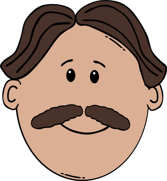 Graphic Library Library Moustache Man Free On Dumielauxepices - Man With Moustache Clip Art - Png Download (552x597), Png Download