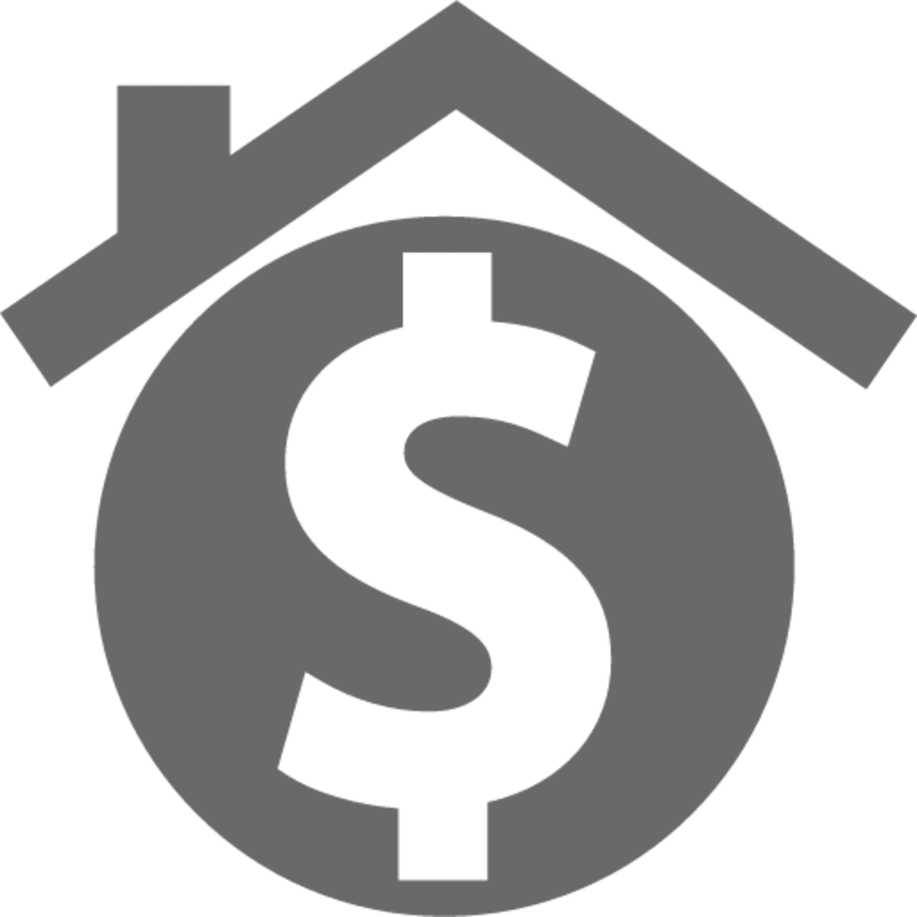 Short Sale And Foreclosure - House With Money Sign Clipart (1803x1803), Png Download