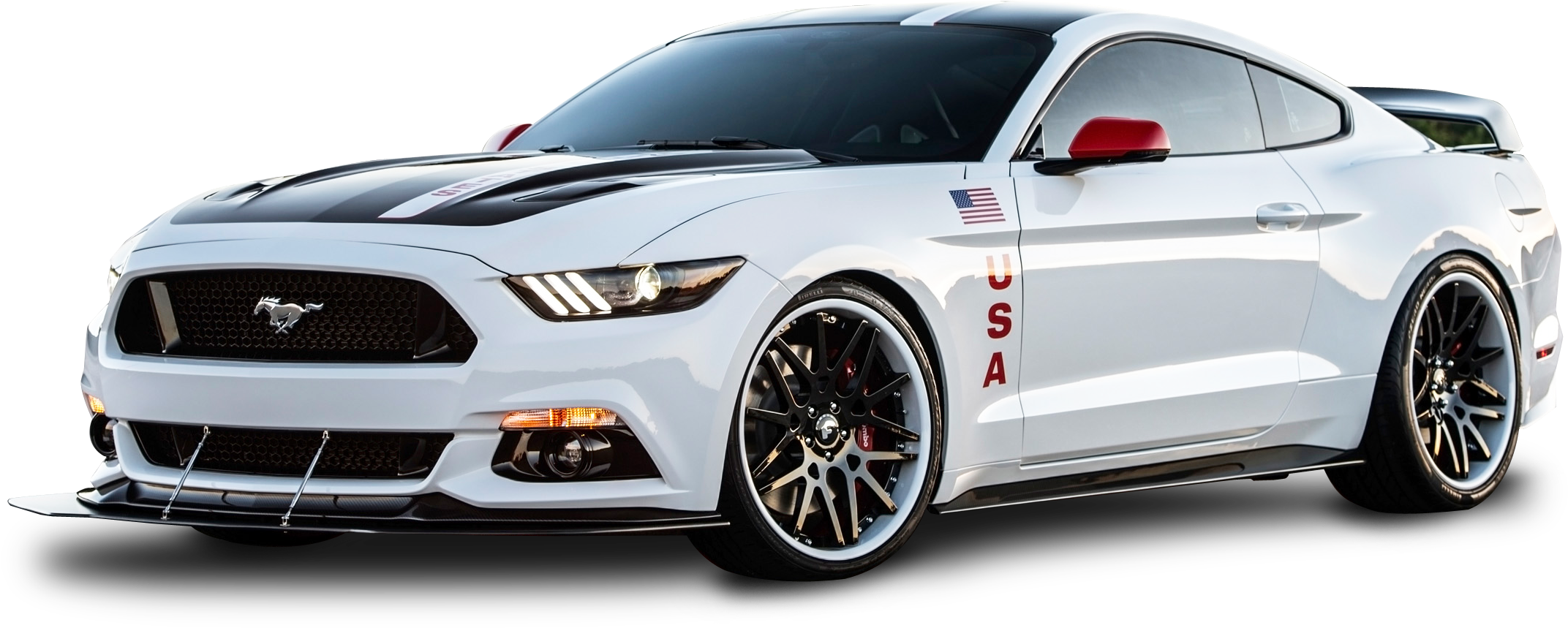 White Ford Mustang Apollo Car - 2018 Ford Mustang Limited Edition Clipart (2292x1044), Png Download
