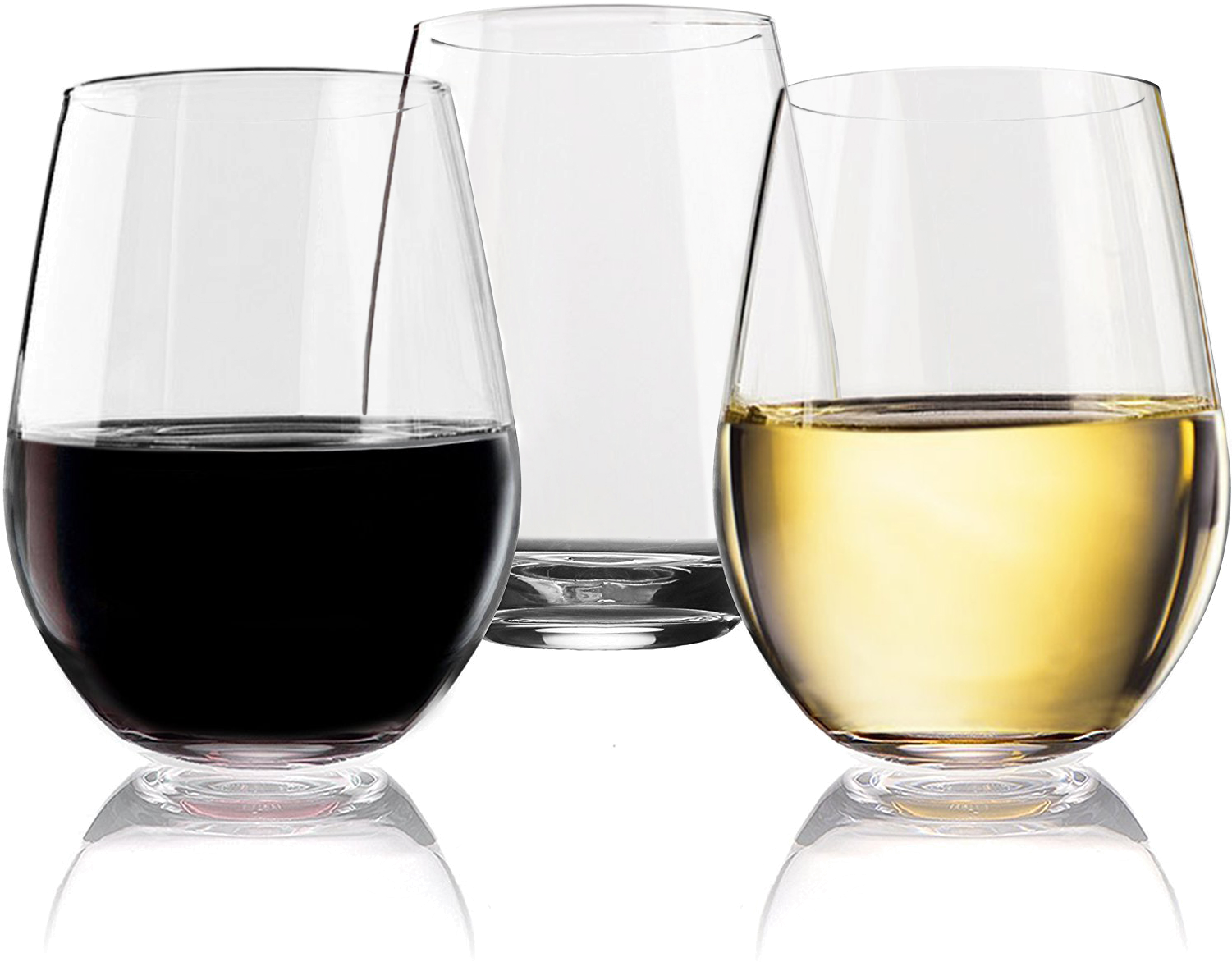 Vivocci Unbreakable Stemless Glasses - Unbreakable Stemless Wine Glasses Png Clipart (1624x1285), Png Download