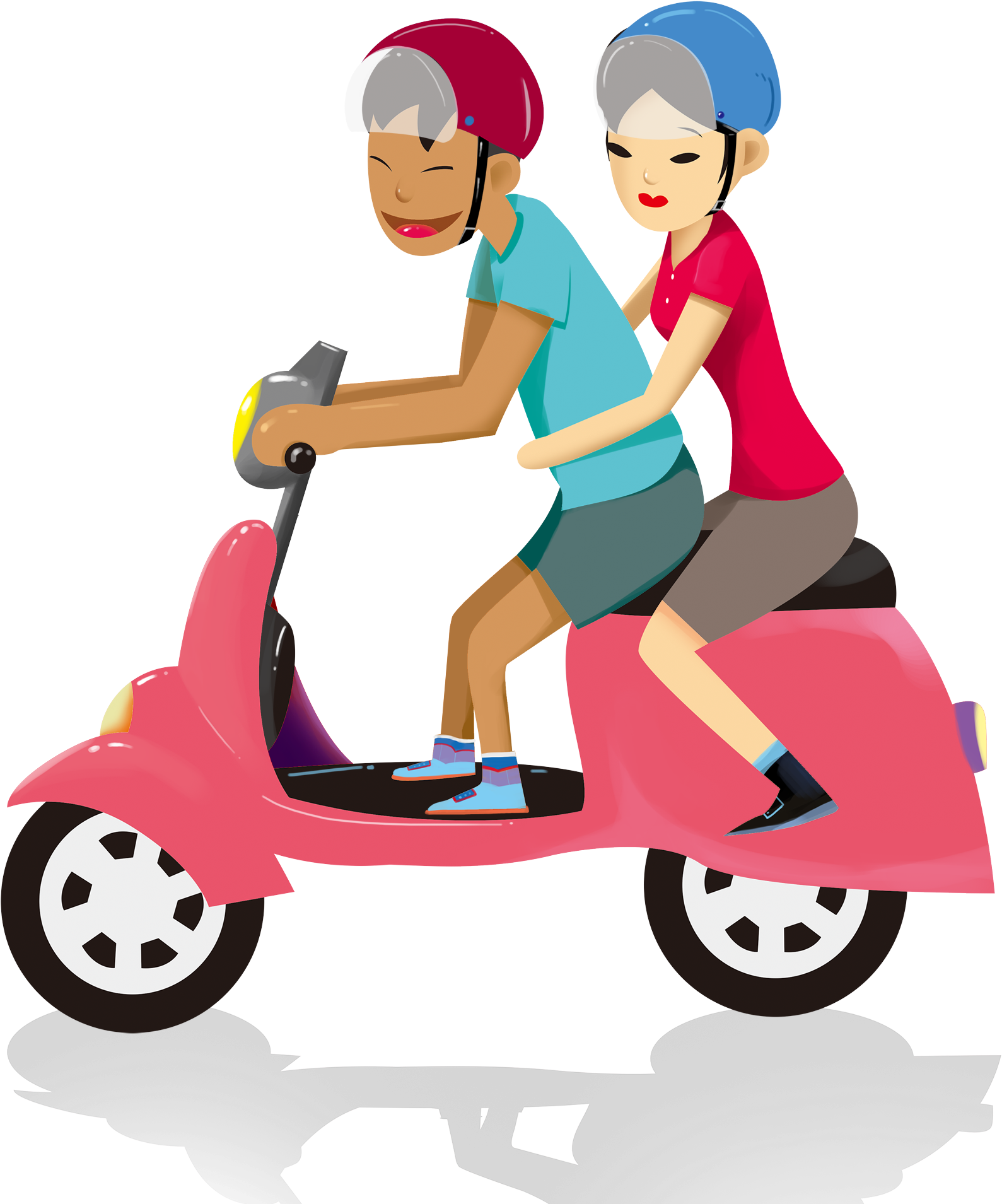 Cartoon Safe Travel Illustration Helmet Png And Psd - Cartoon Clipart (2000x2000), Png Download