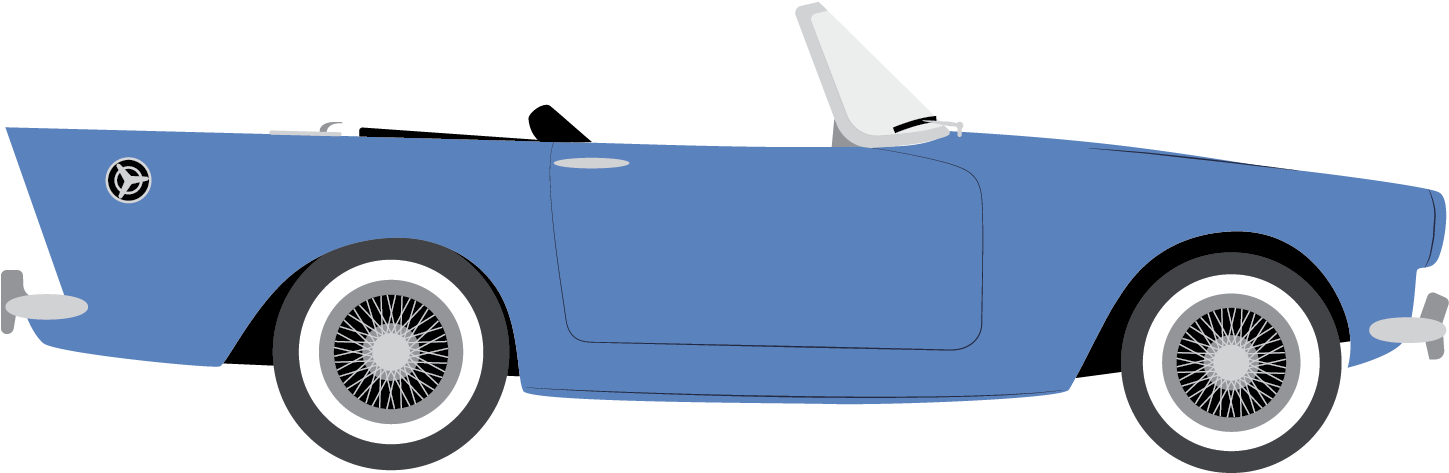 1961 Sunbeam Alpine Series Ii - City Car Clipart (1458x555), Png Download