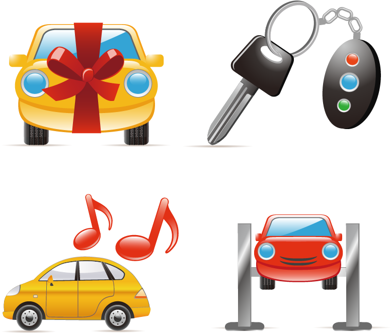 Cartoon Car Keys - Car Wash Icon Clipart (1034x948), Png Download